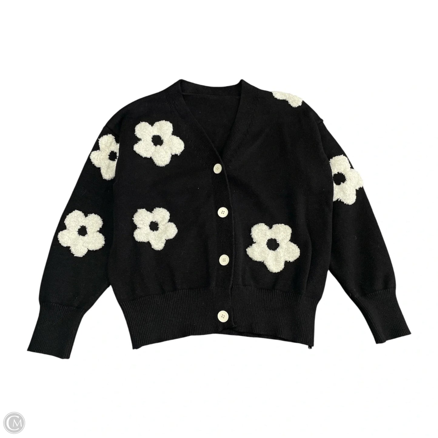 Sweater Cardigan By Cider In Black, Size: Xl