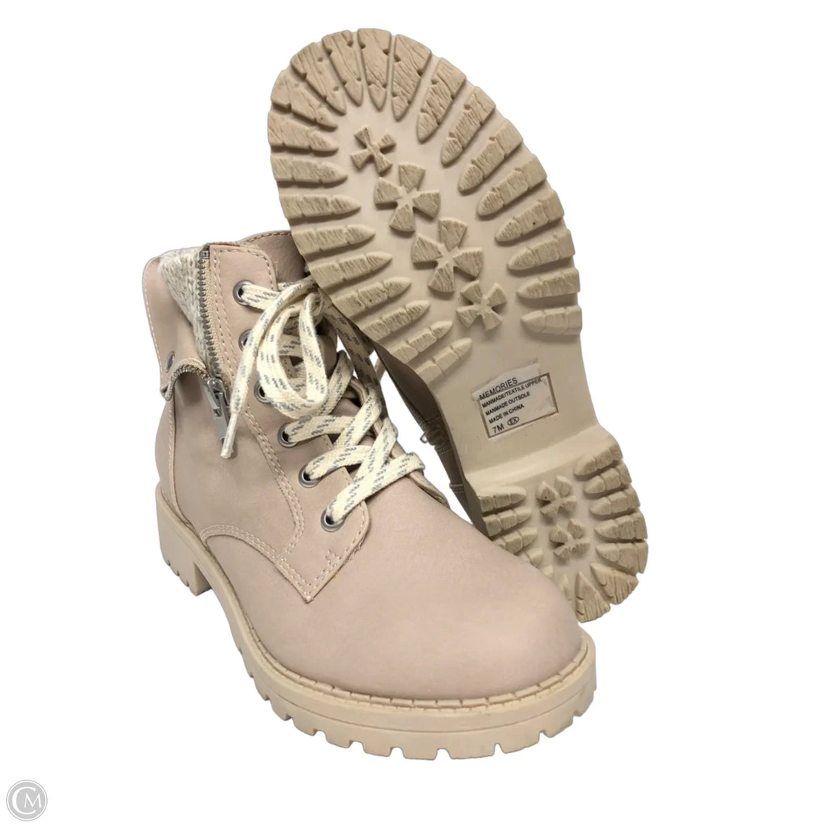 Boots Combat By Jelly Pop In Beige, Size: 7