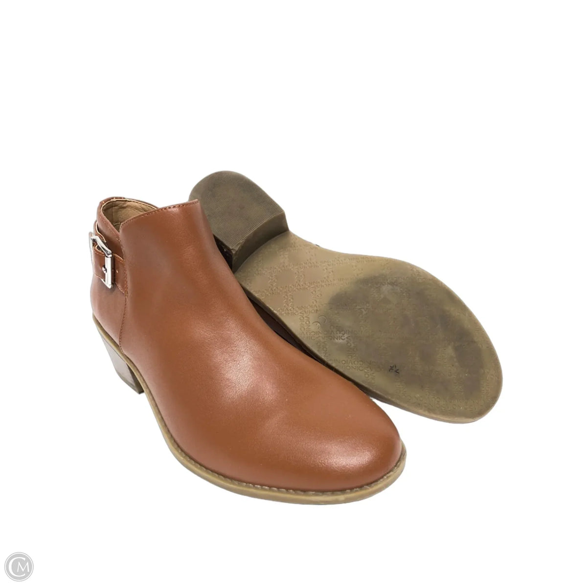 Boots Ankle Heels By Vionic In Brown, Size: 7