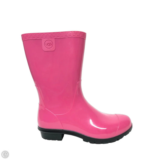 Boots Designer By Ugg In Pink, Size: 5