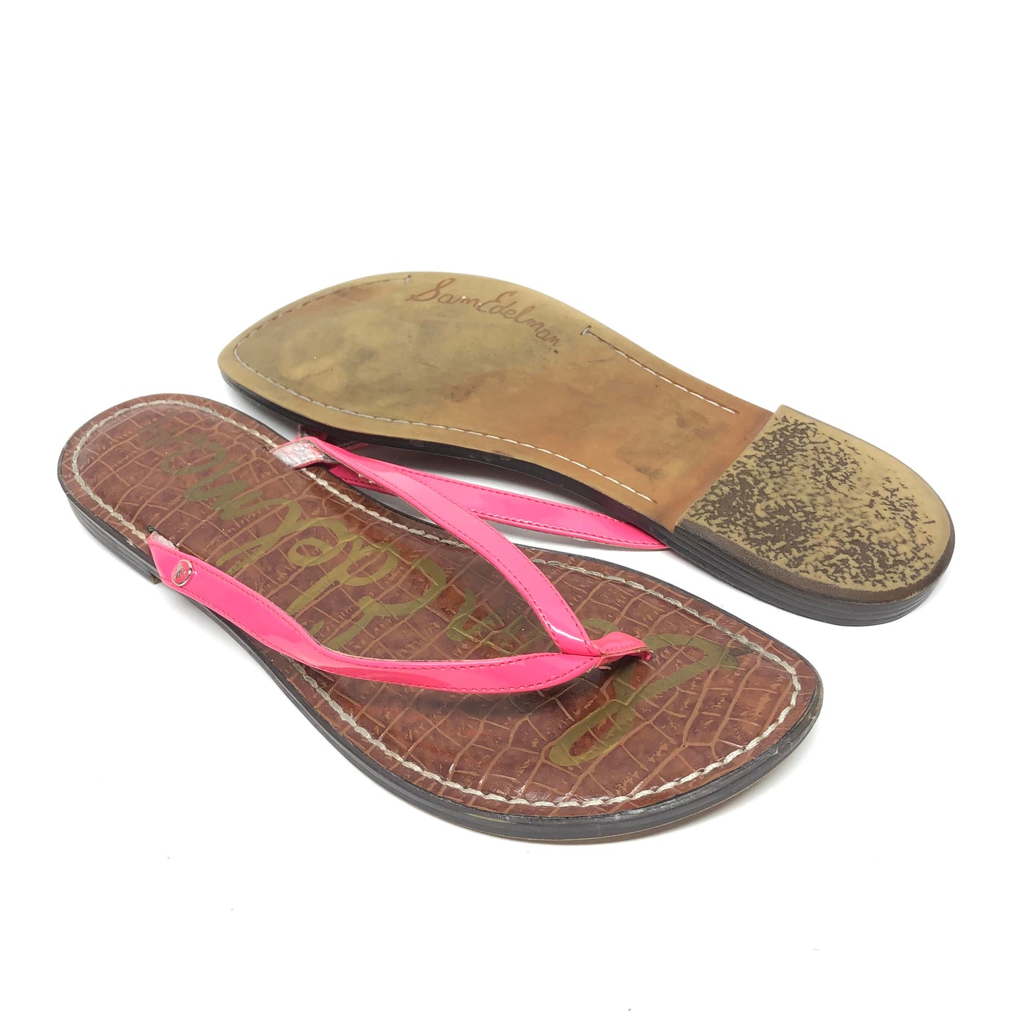 Pink Sandals Flip Flops Sam Edelman, Size 9