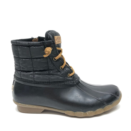 Black Boots Rain Sperry, Size 9