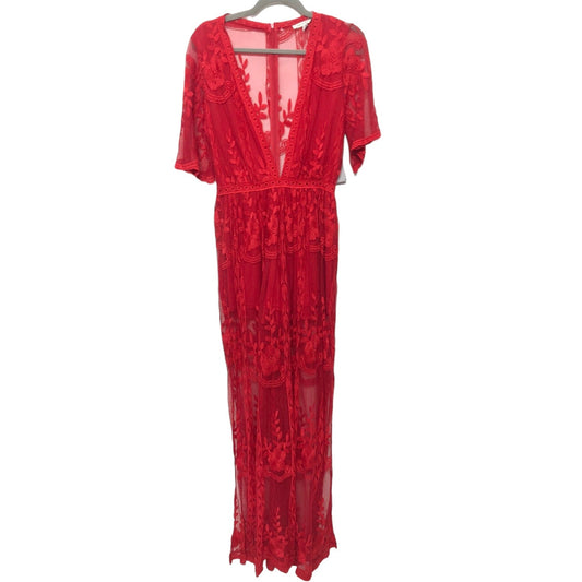 Red Dress Casual Maxi Haute Monde, Size Xl