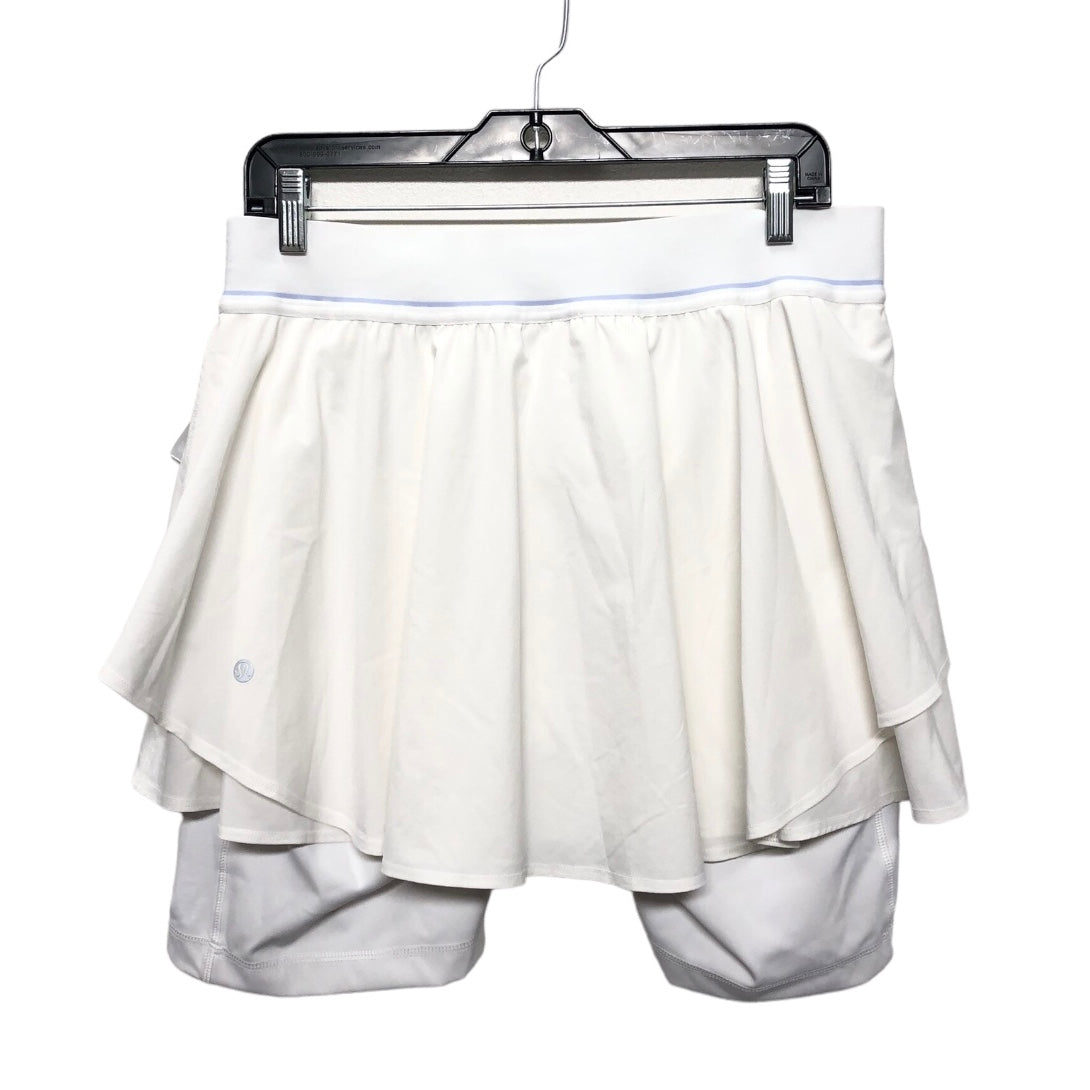 Athletic Skort By Lululemon In White, Size: 12