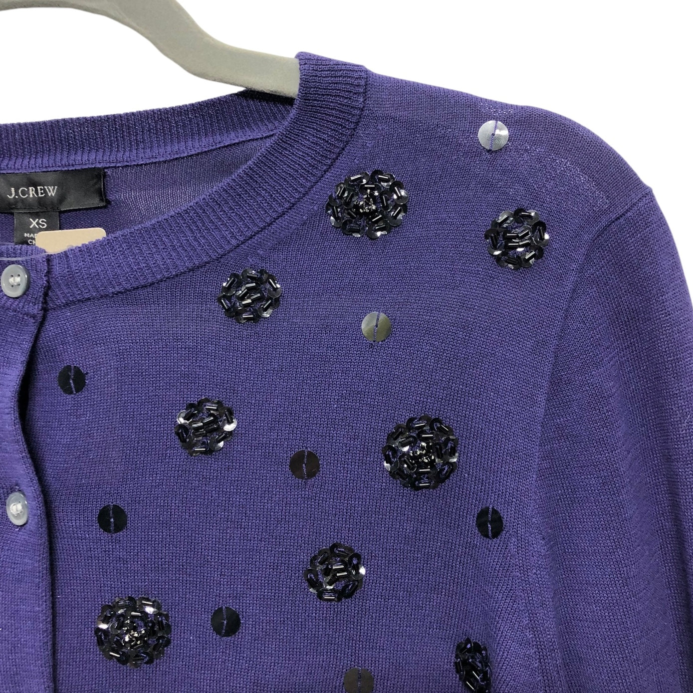 Cardigan By J. Crew In Purple, Size: Xs