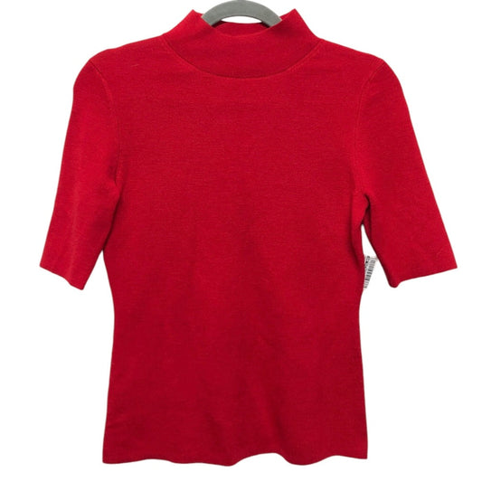 Sweater Short Sleeve By Ann Taylor In Red, Size: Xs