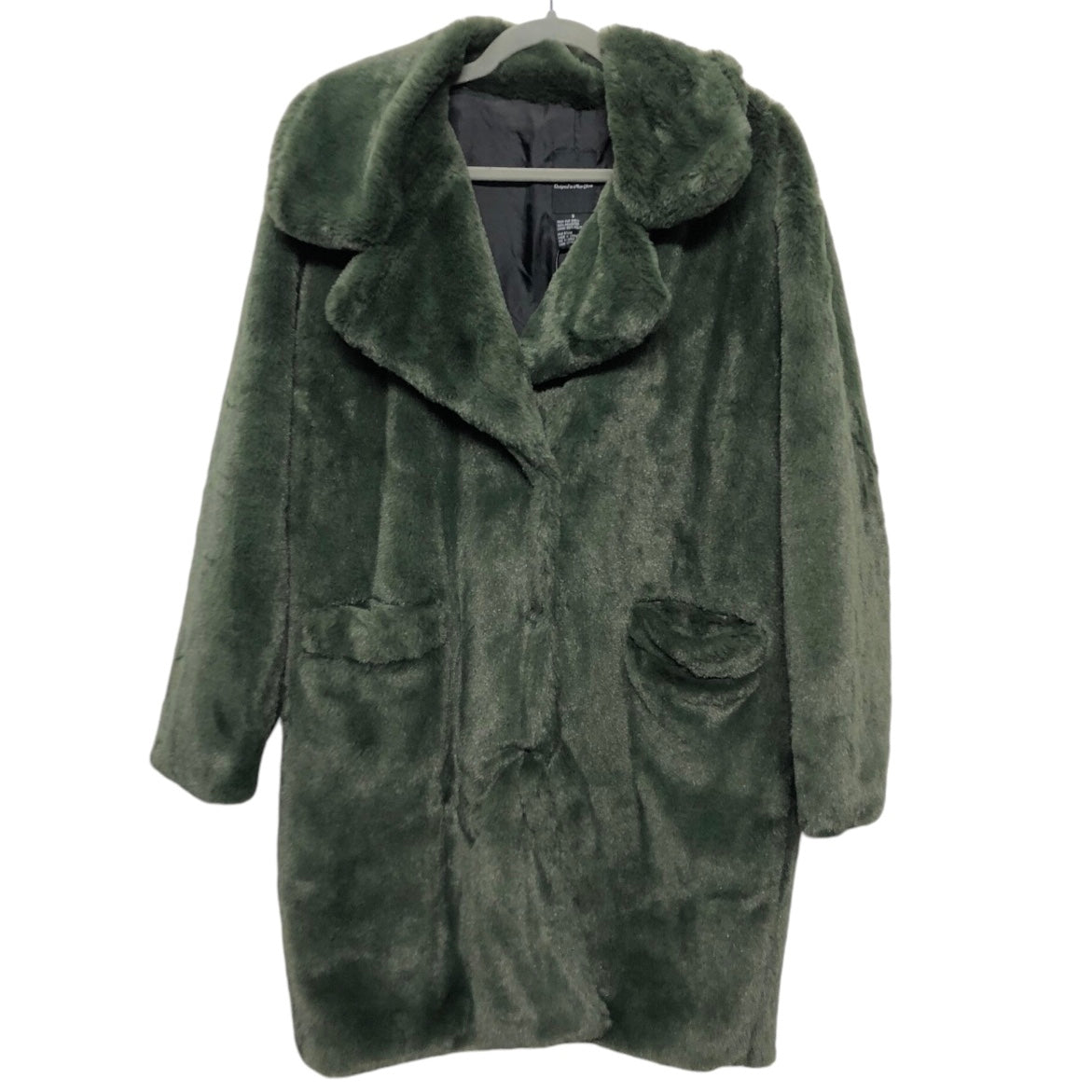 Coat Faux Fur & Sherpa By Me Jane In Green, Size: S