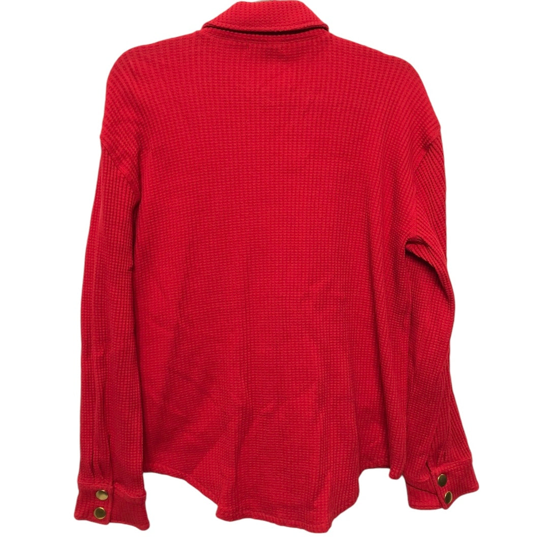 Jacket Shirt By J. Crew In Red, Size: Xs