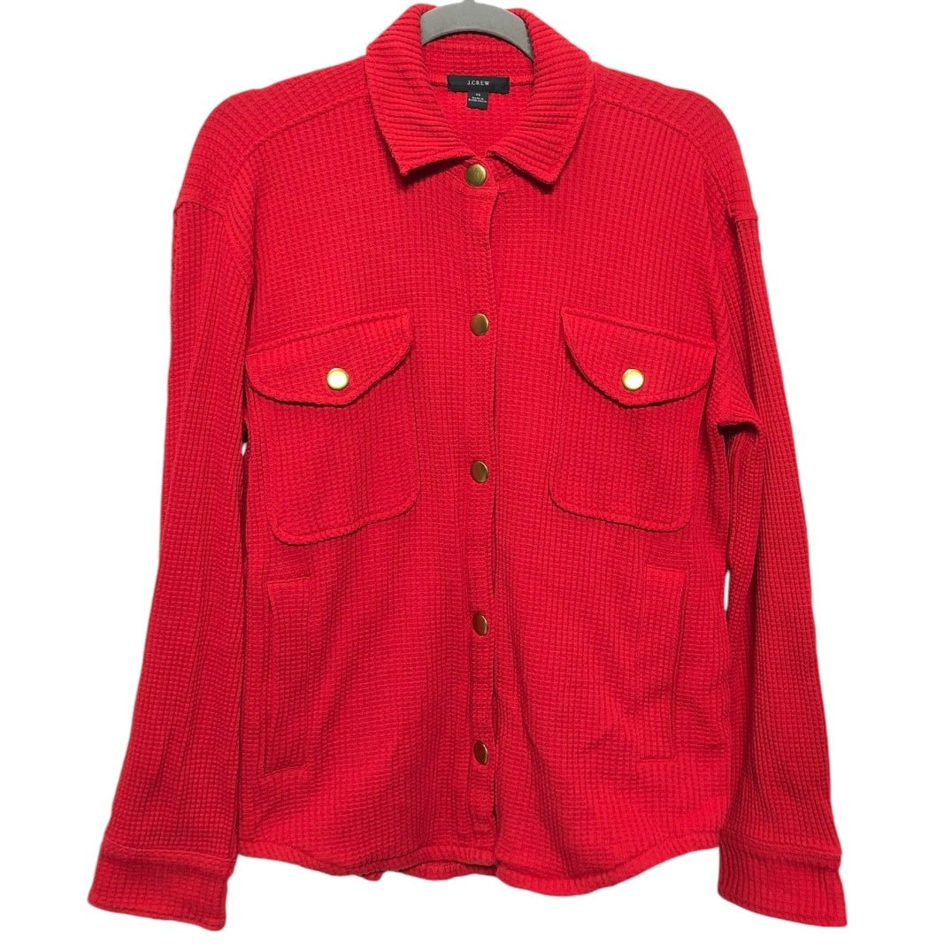 Jacket Shirt By J. Crew In Red, Size: Xs