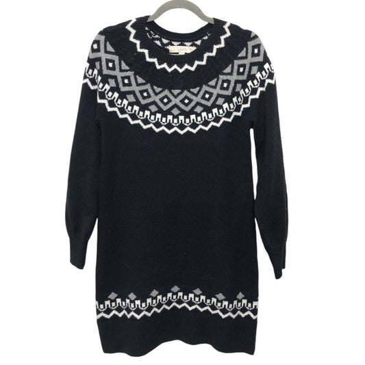 Dress Sweater By Loft In Black & White, Size: Xs