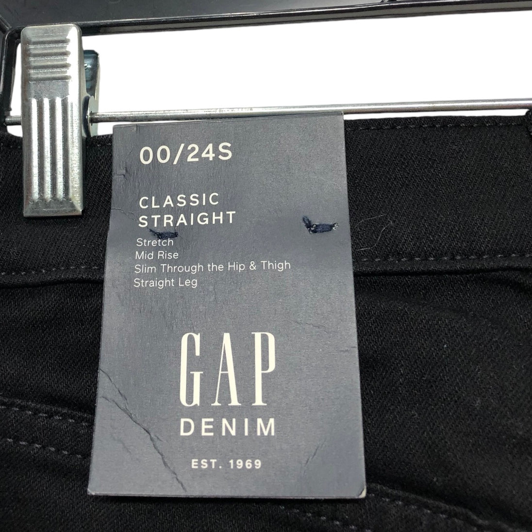 Jeans Straight By Gap In Black, Size: 0