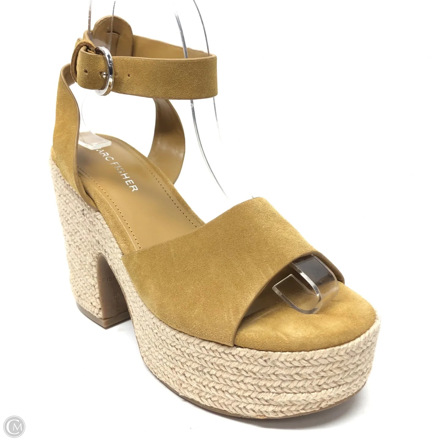 Sandals Heels Block By Marc Fisher In Tan, Size: 7.5