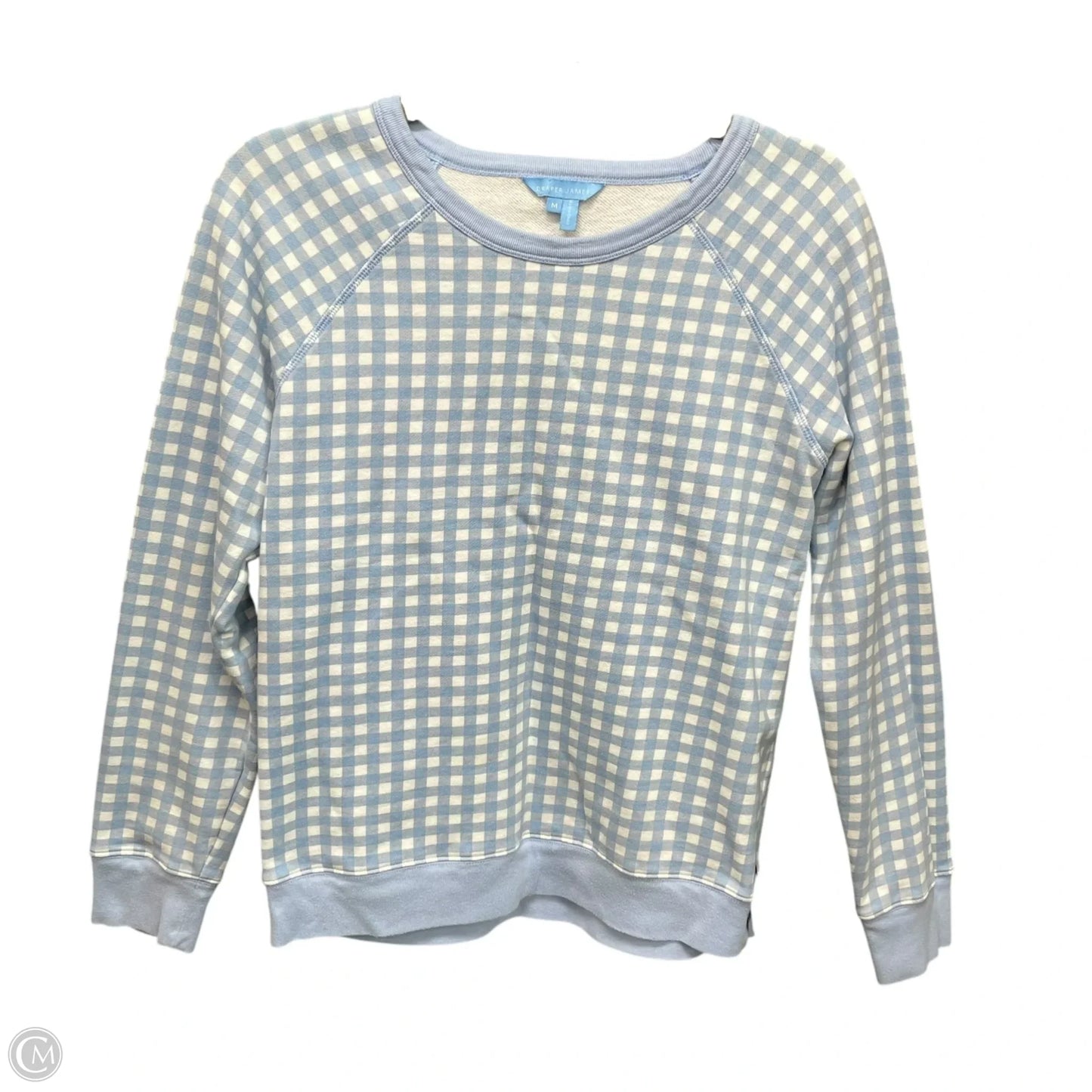 Sweatshirt Crewneck By Draper James In Blue & White, Size: M