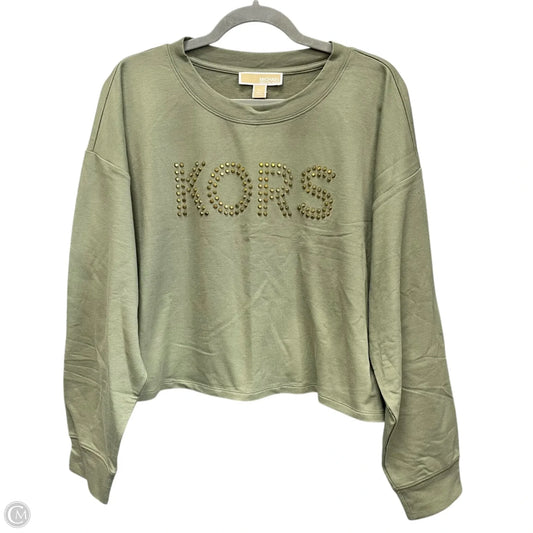 Top Long Sleeve By Michael By Michael Kors In Green, Size: Xl