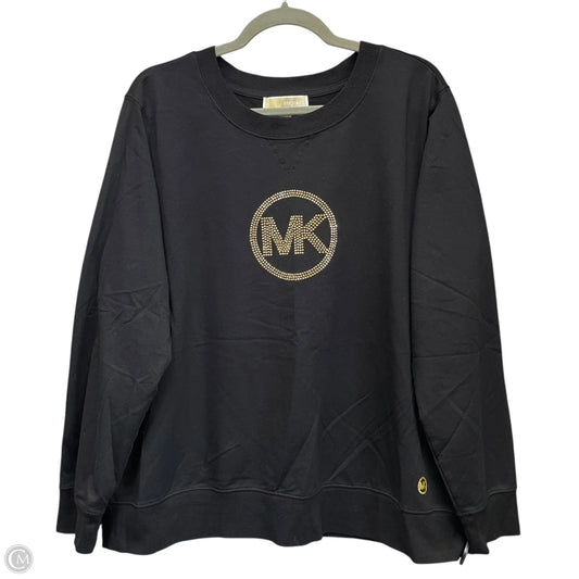 Sweatshirt Crewneck By Michael By Michael Kors In Black & Gold, Size: Xl