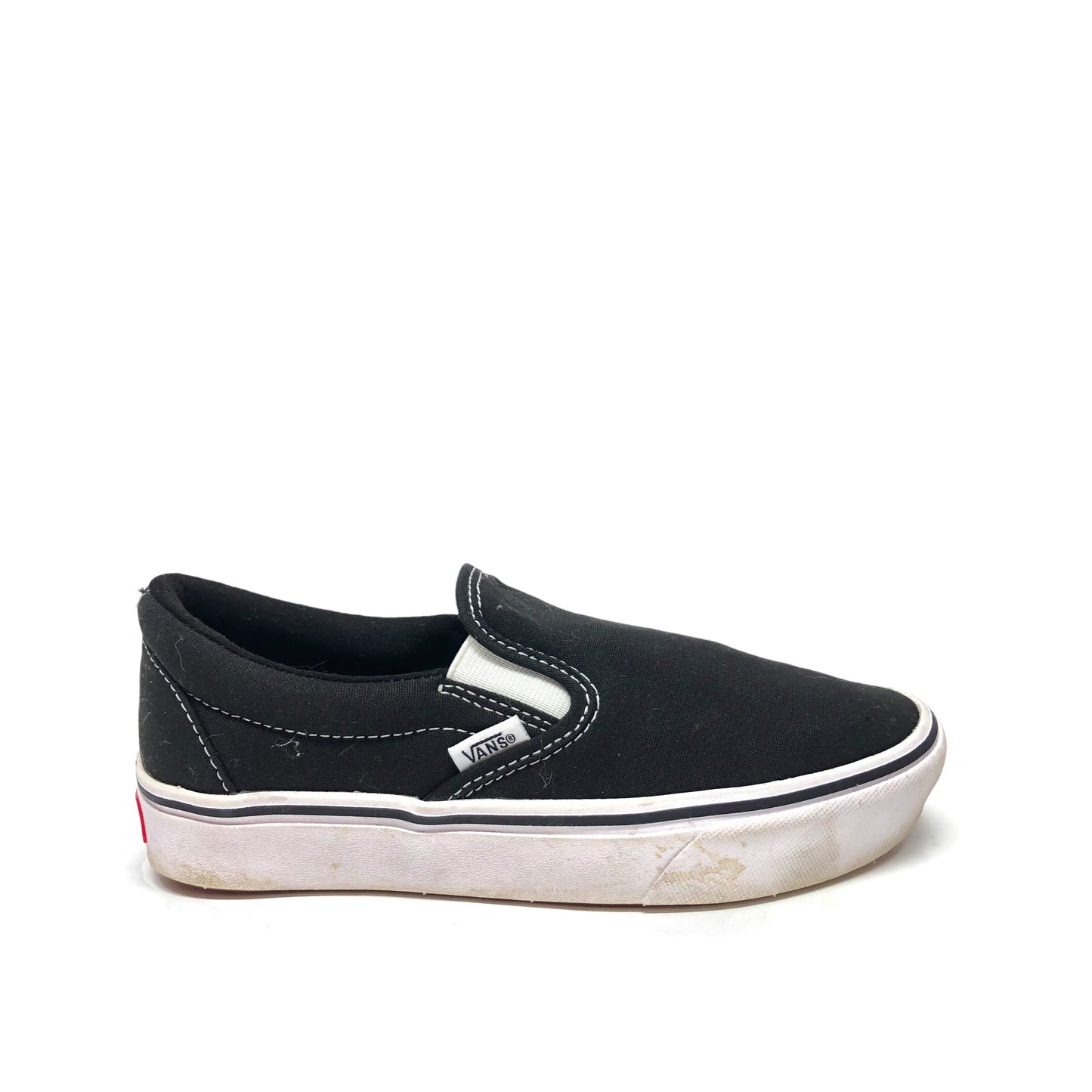 Shoes Flats By Vans In Black, Size: 5