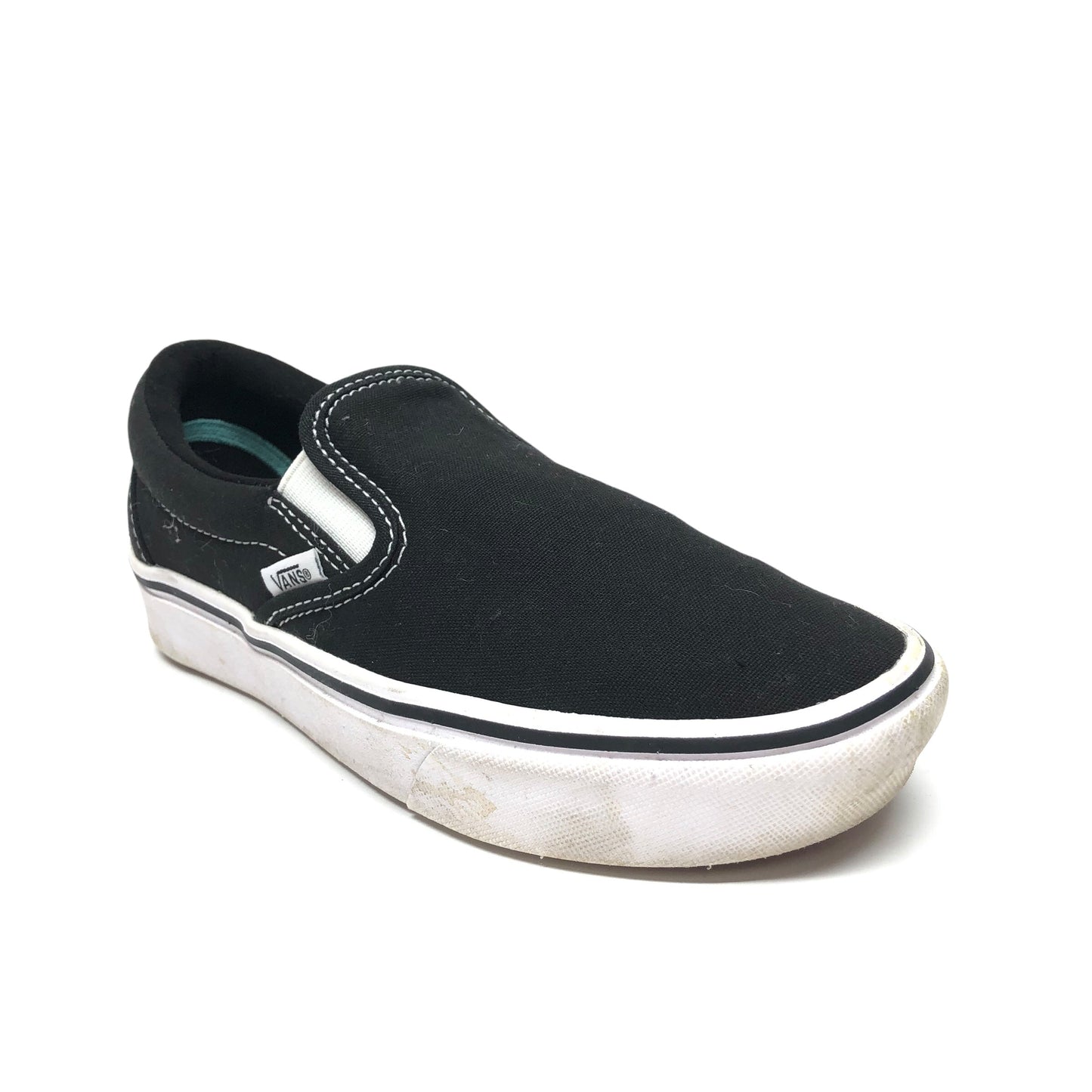 Shoes Flats By Vans In Black, Size: 5