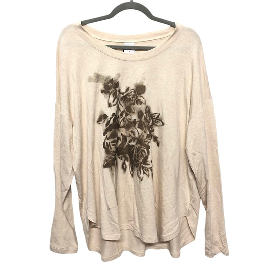 Top Long Sleeve By Cabi In Beige, Size: M