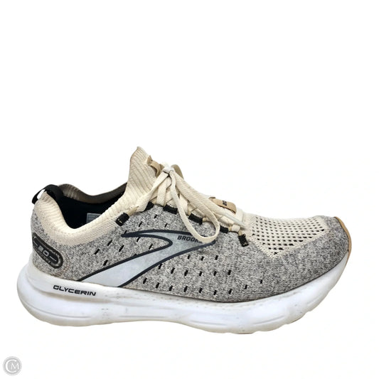 Shoes Athletic By Brooks In Cream & Grey, Size: 9