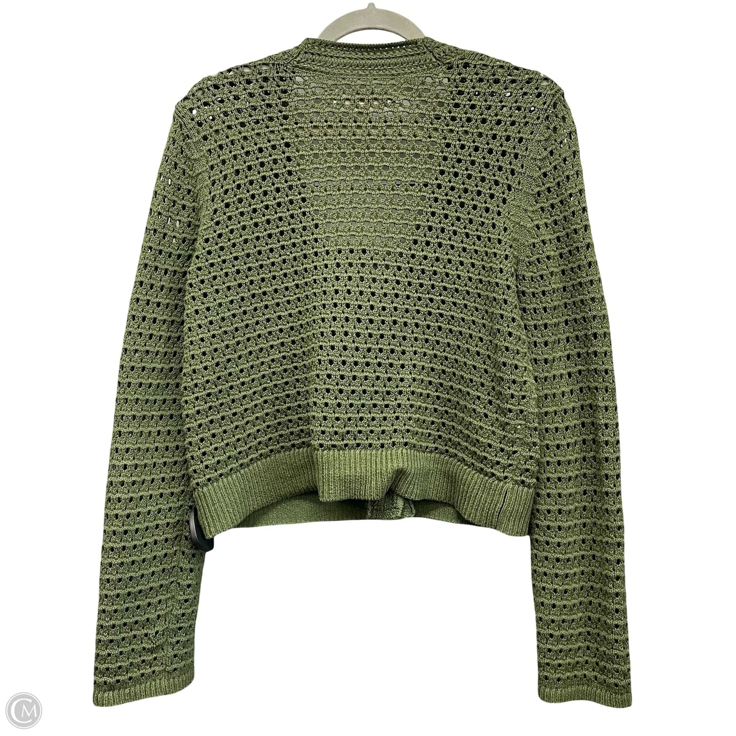 Sweater Cardigan By Loft In Green, Size: M