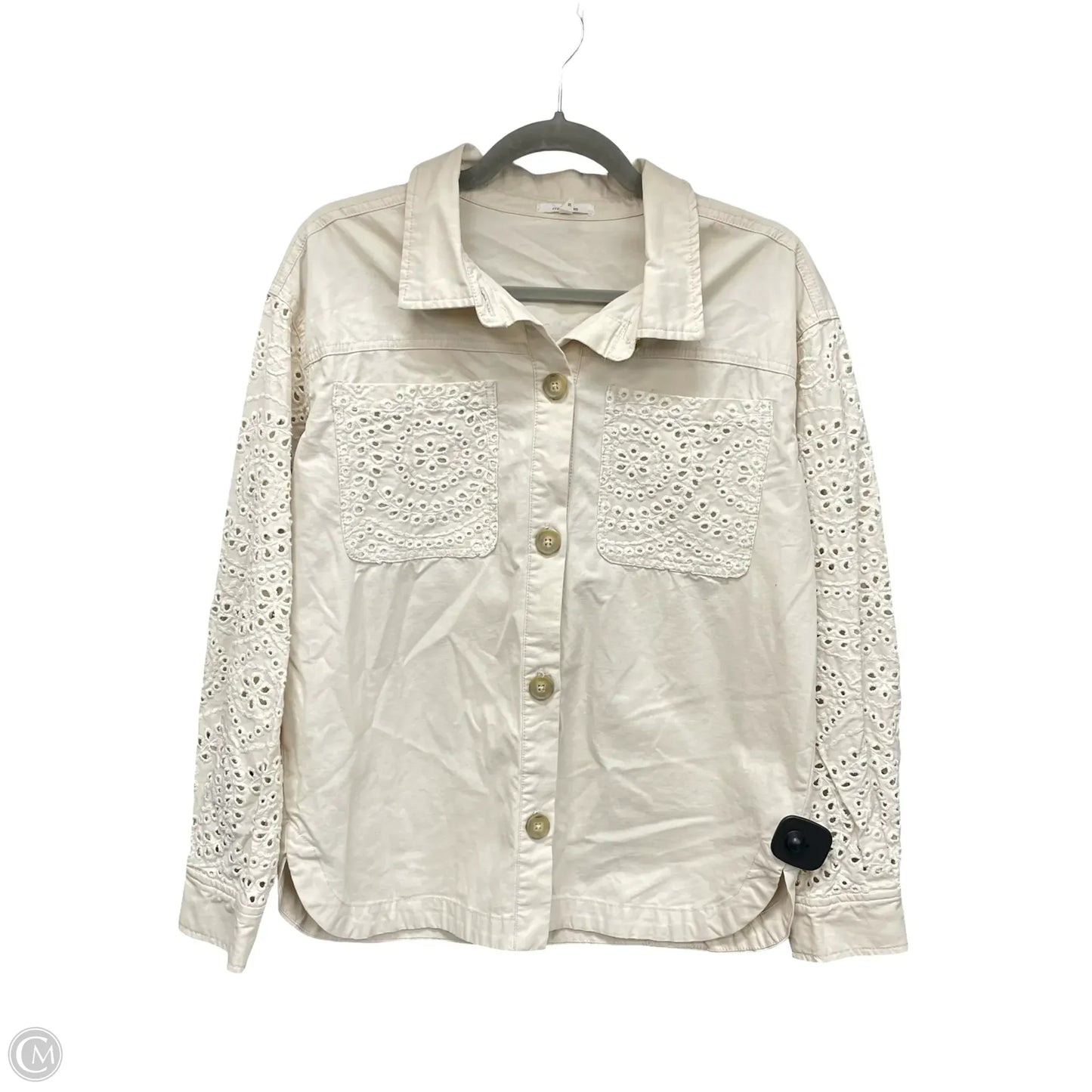 Top Long Sleeve By Maurices In Cream, Size: S