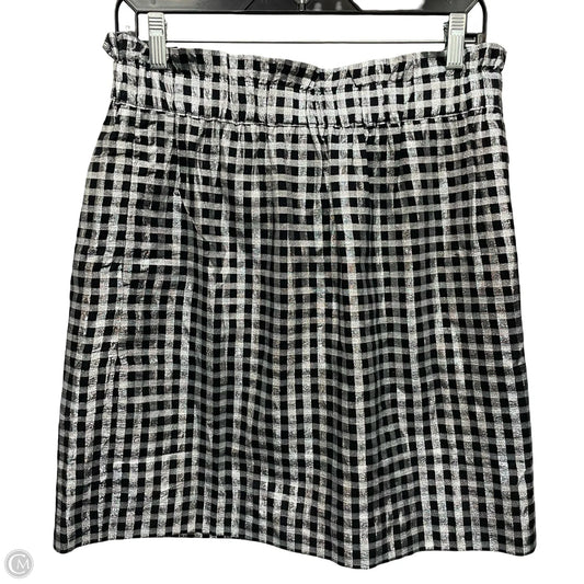Skirt Mini & Short By J. Crew In Black & Silver, Size: M