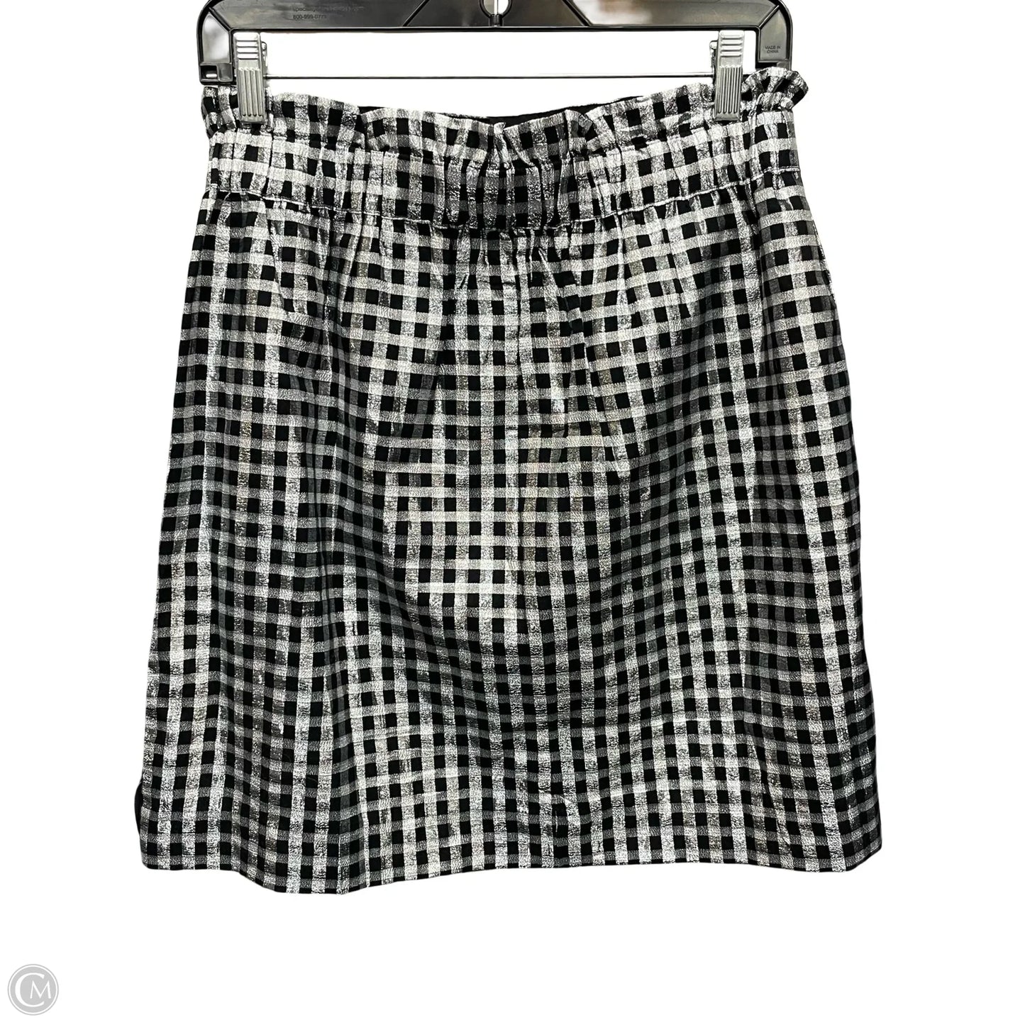 Skirt Mini & Short By J. Crew In Black & Silver, Size: M