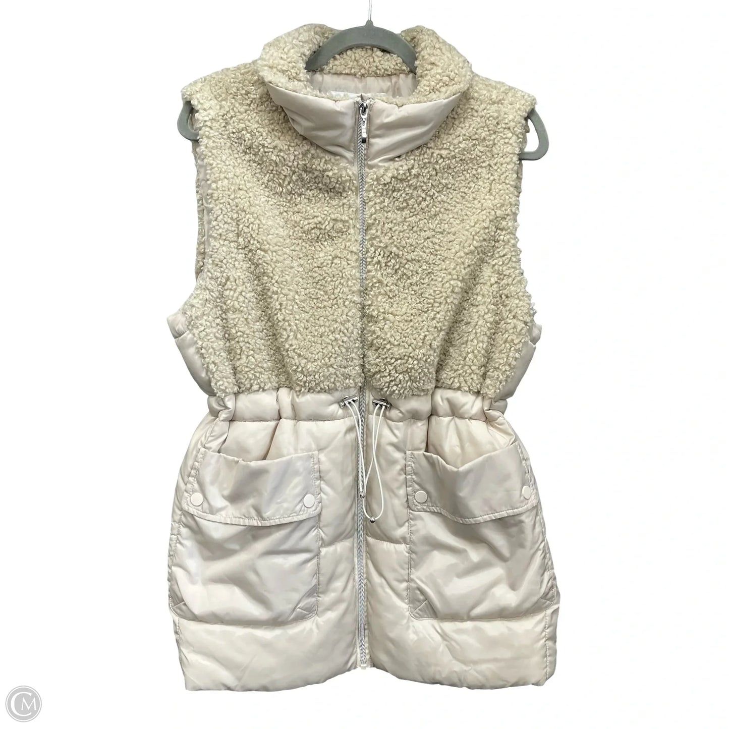 Vest Puffer & Quilted By Tribal In Beige, Size: M
