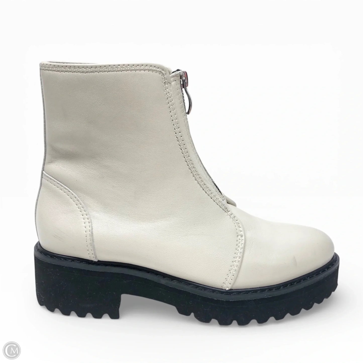 Boots Ankle Heels By Cmf In Black & Cream, Size: 6