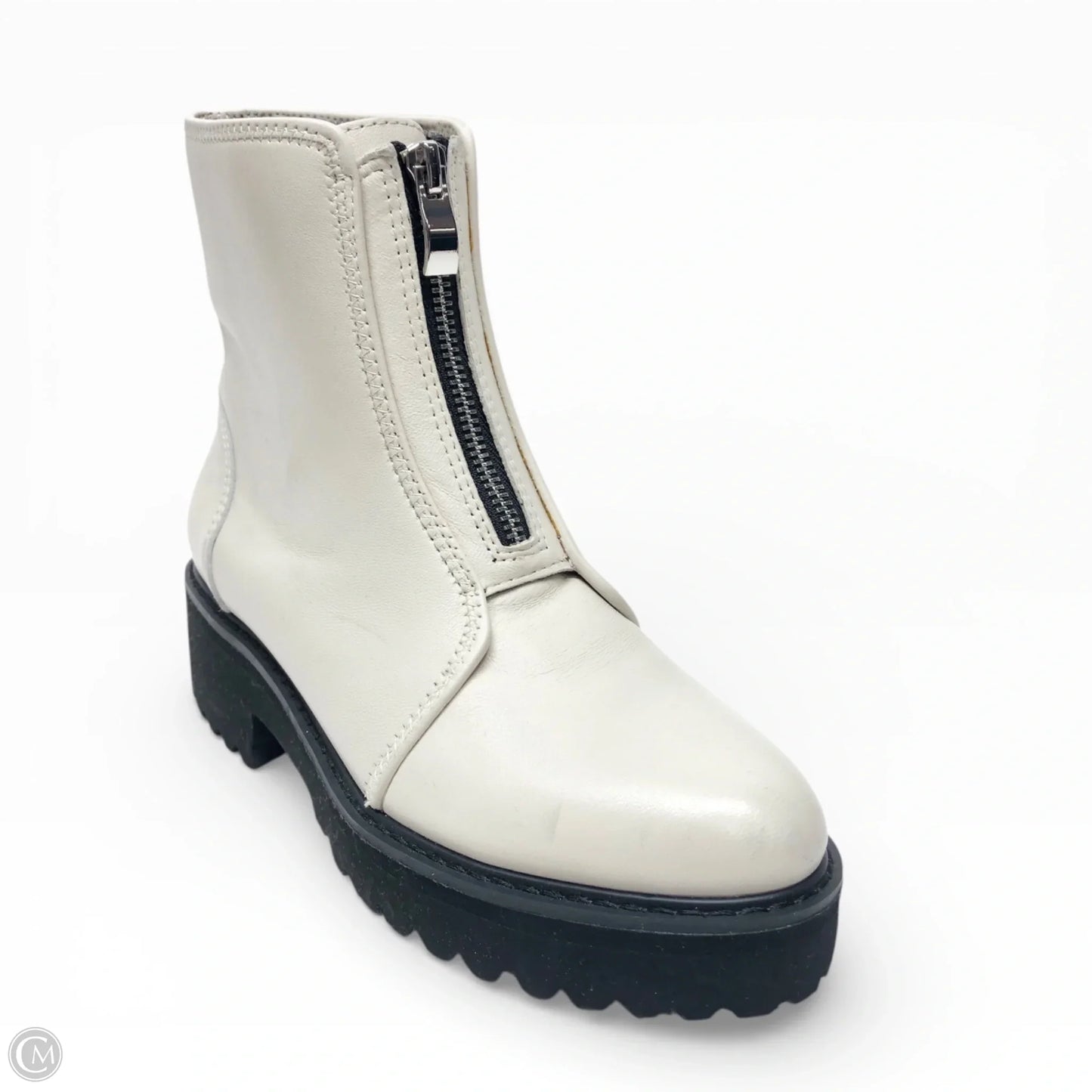 Boots Ankle Heels By Cmf In Black & Cream, Size: 6