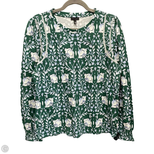 Top Long Sleeve By Talbots In Blue & Green, Size: M