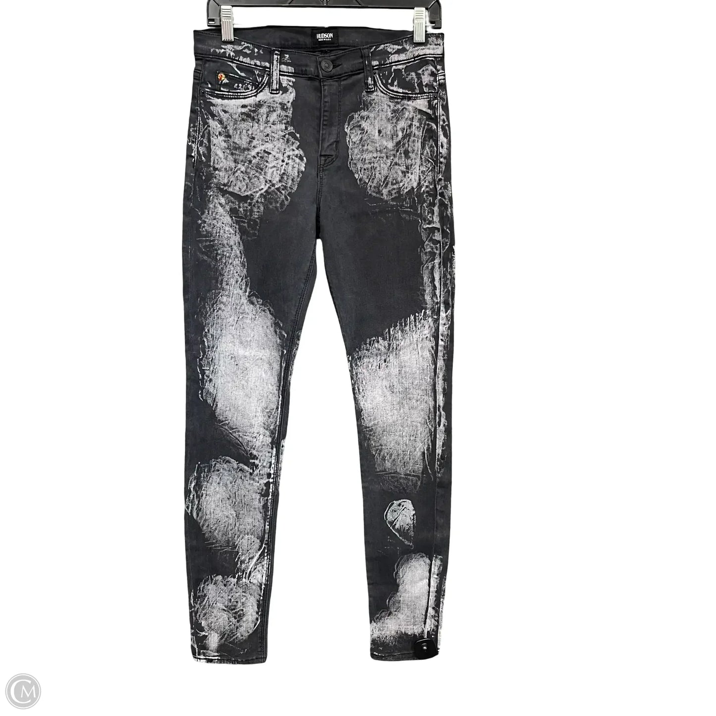 Jeans Skinny By Hudson In Black & Grey, Size: 6