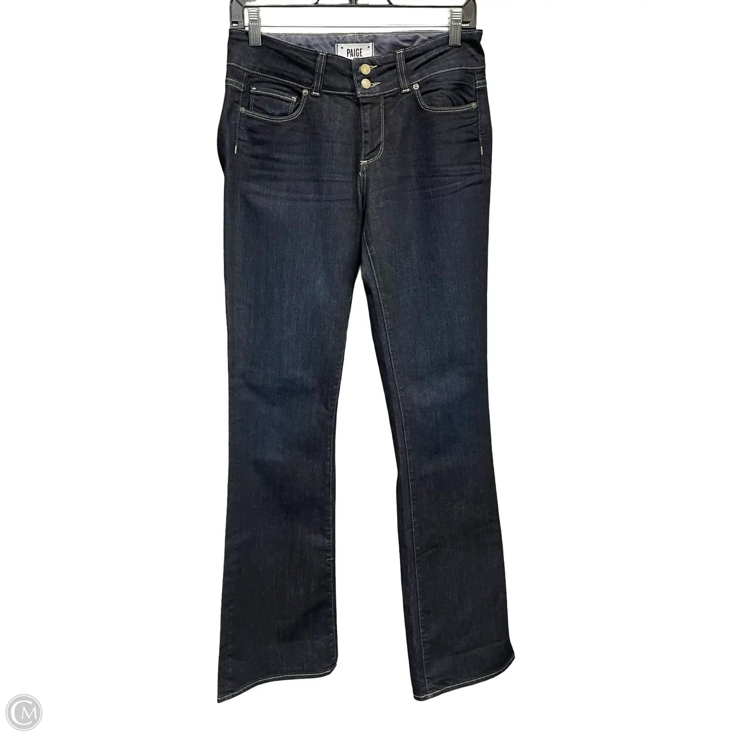 Jeans Boot Cut By Paige In Blue Denim, Size: S