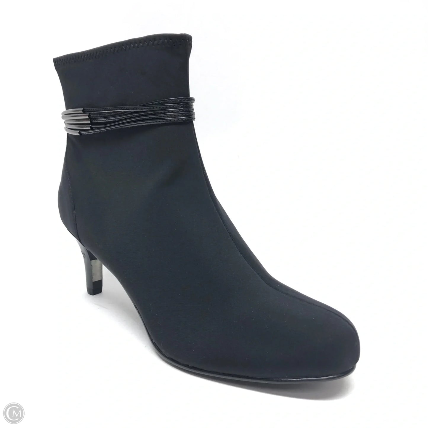 Boots Ankle Heels By Impo In Black, Size: 7.5