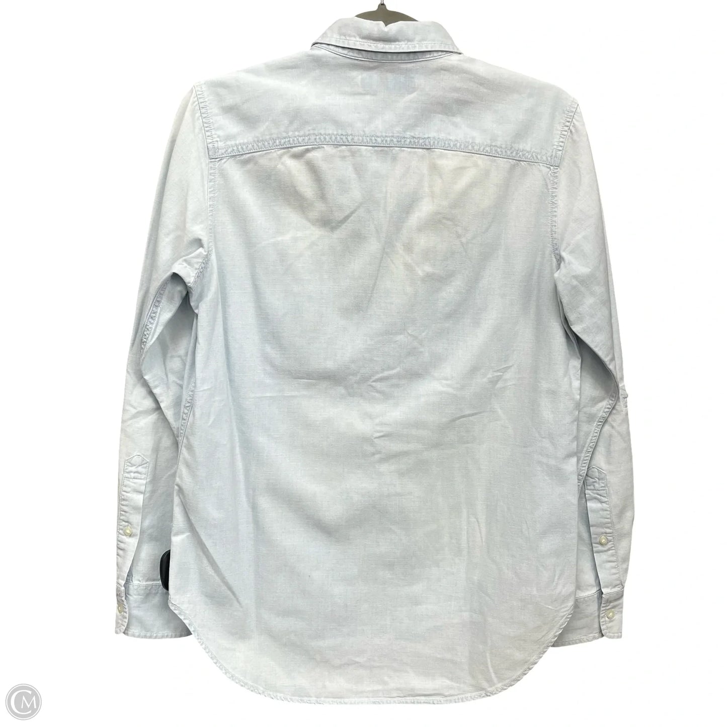 Top Long Sleeve By Lauren By Ralph Lauren In Blue Denim, Size: S