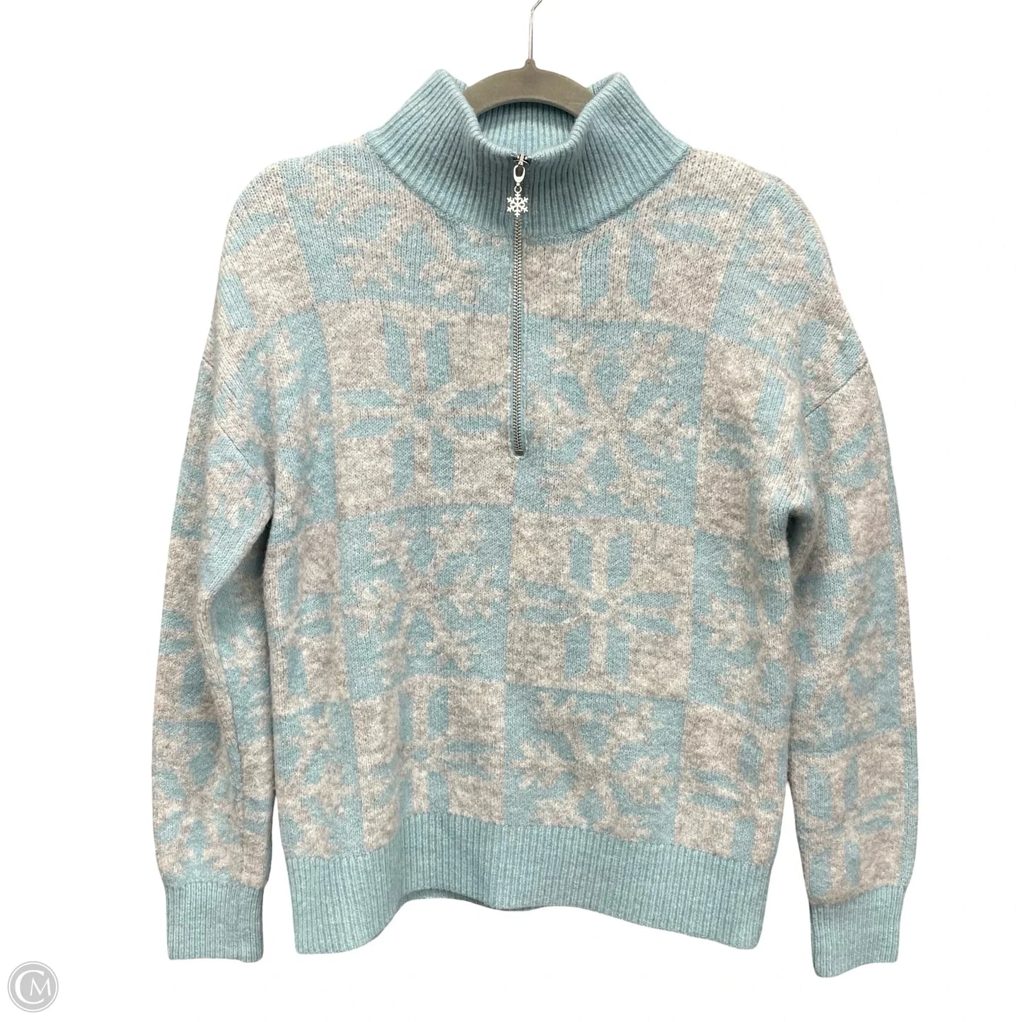 Sweater By Loft In Blue & Grey, Size: S