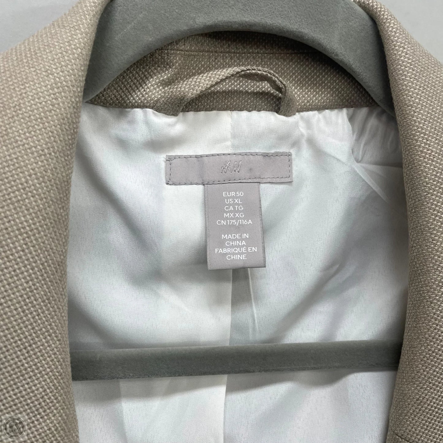 Blazer By H&m In Tan, Size: Xl