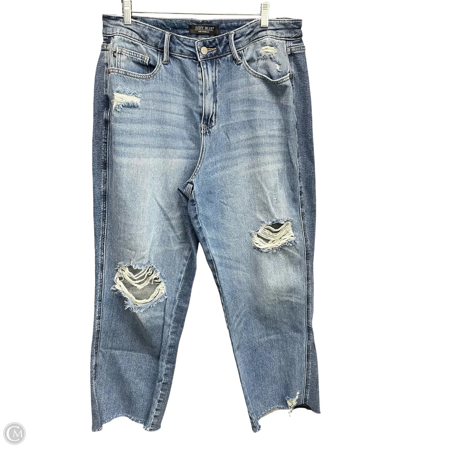 Jeans Straight By Judy Blue In Blue Denim, Size: 14