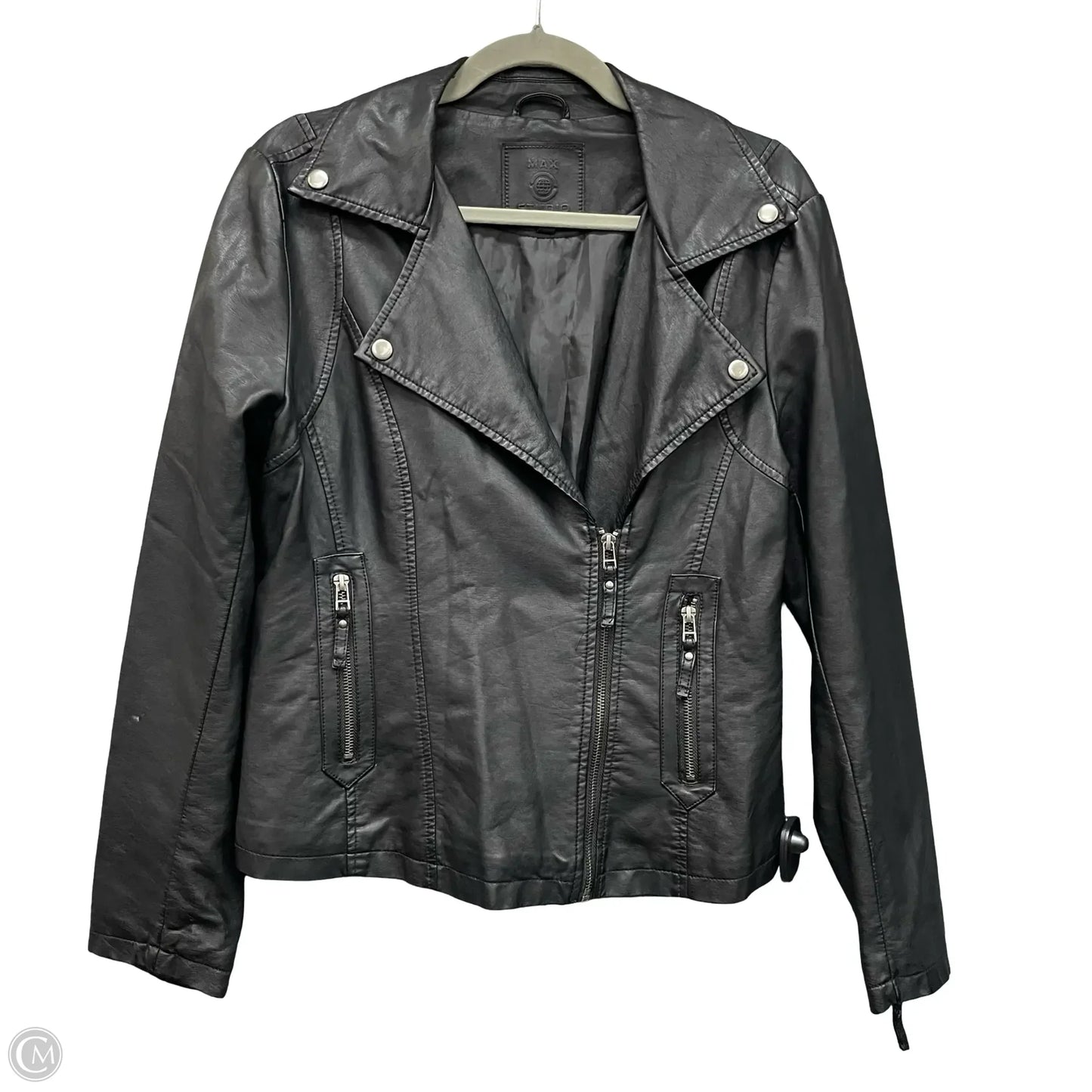 Jacket Moto By Max Studio In Black, Size: M