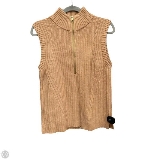 Vest Sweater By Talbots In Tan, Size: S