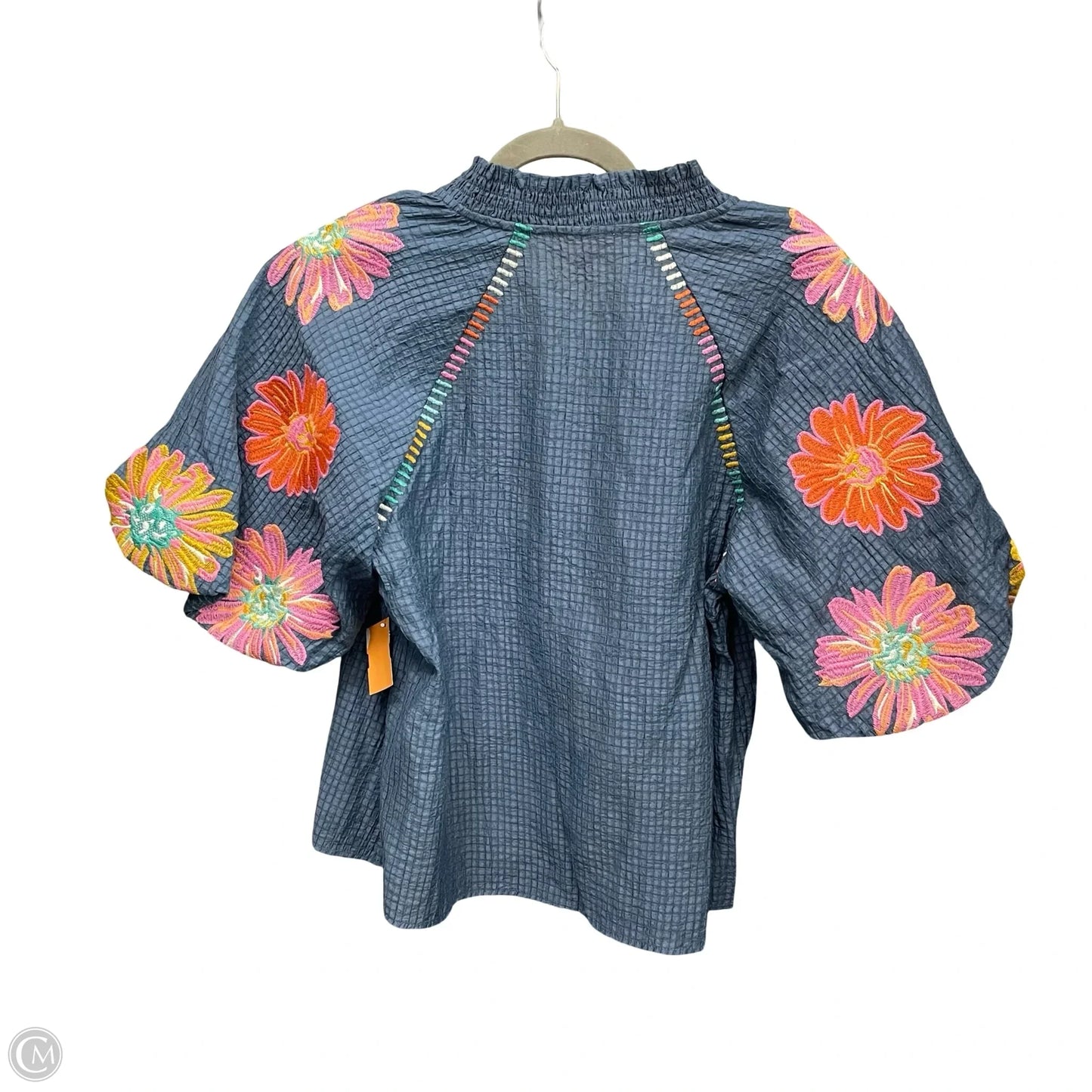 Top Short Sleeve By Thml In Blue, Size: M