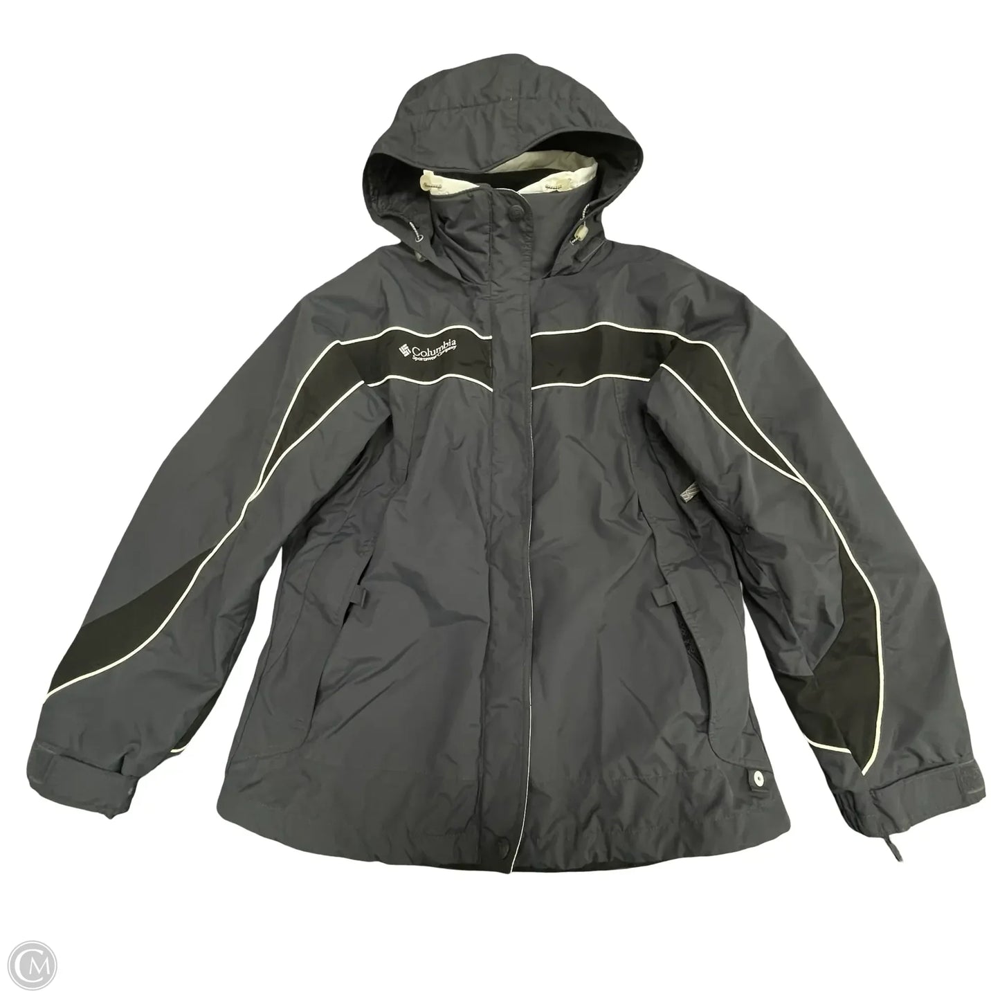 Jacket Windbreaker By Columbia In Grey, Size: S