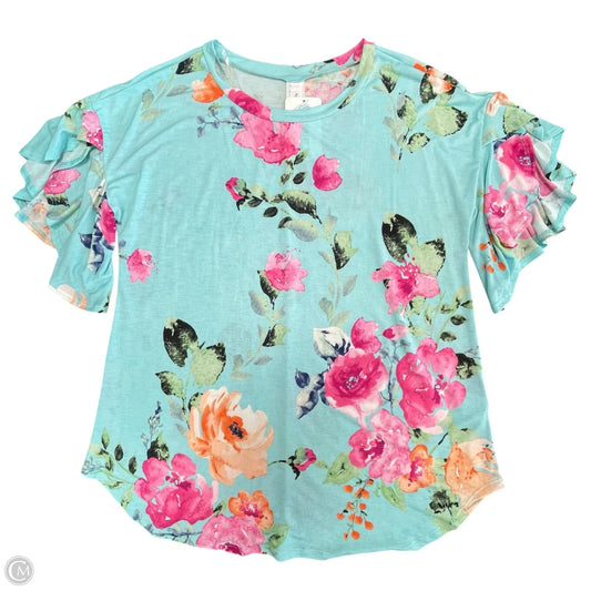 Top Short Sleeve By Honeyme In Multi-colored, Size: S