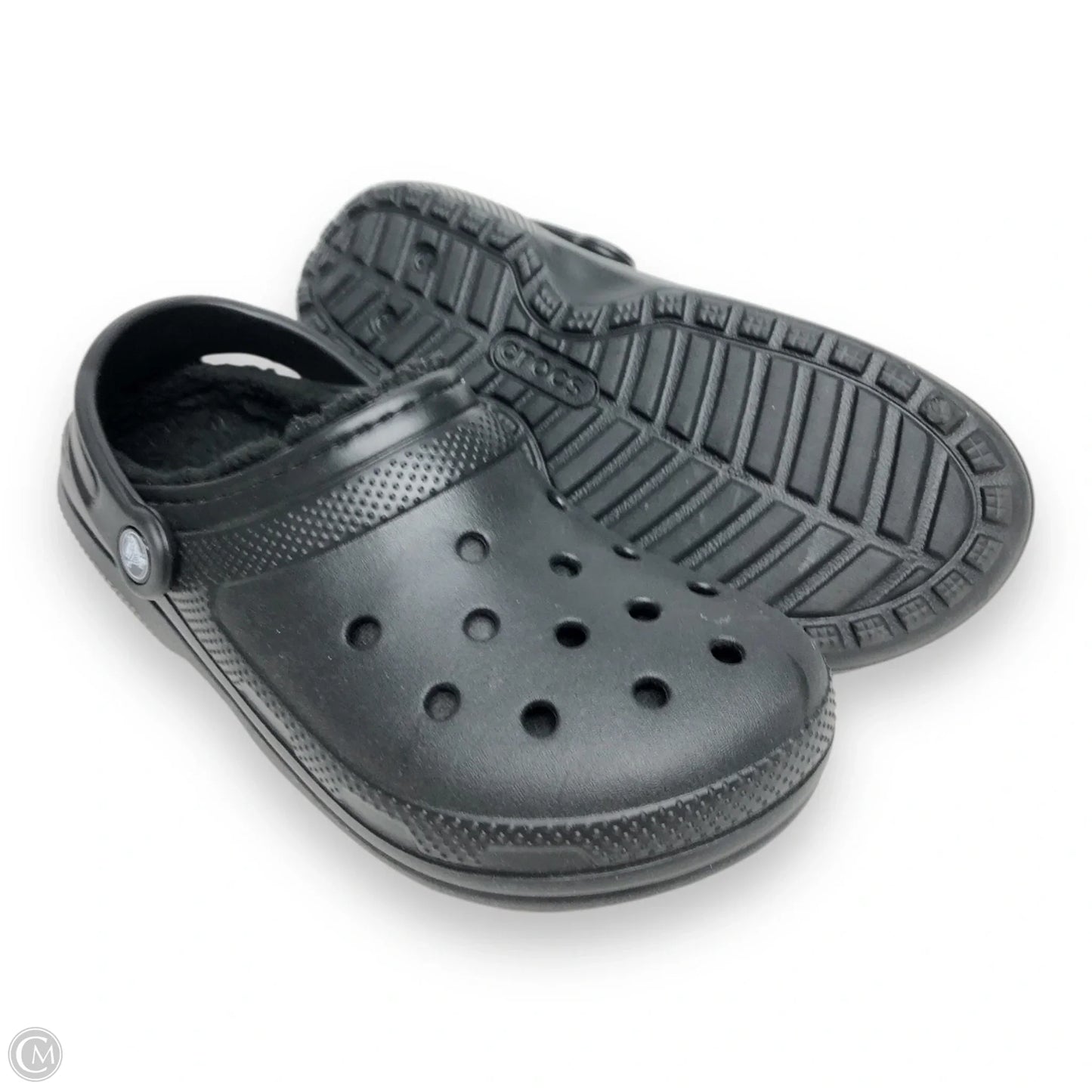 Shoes Flats By Crocs In Black, Size: 8
