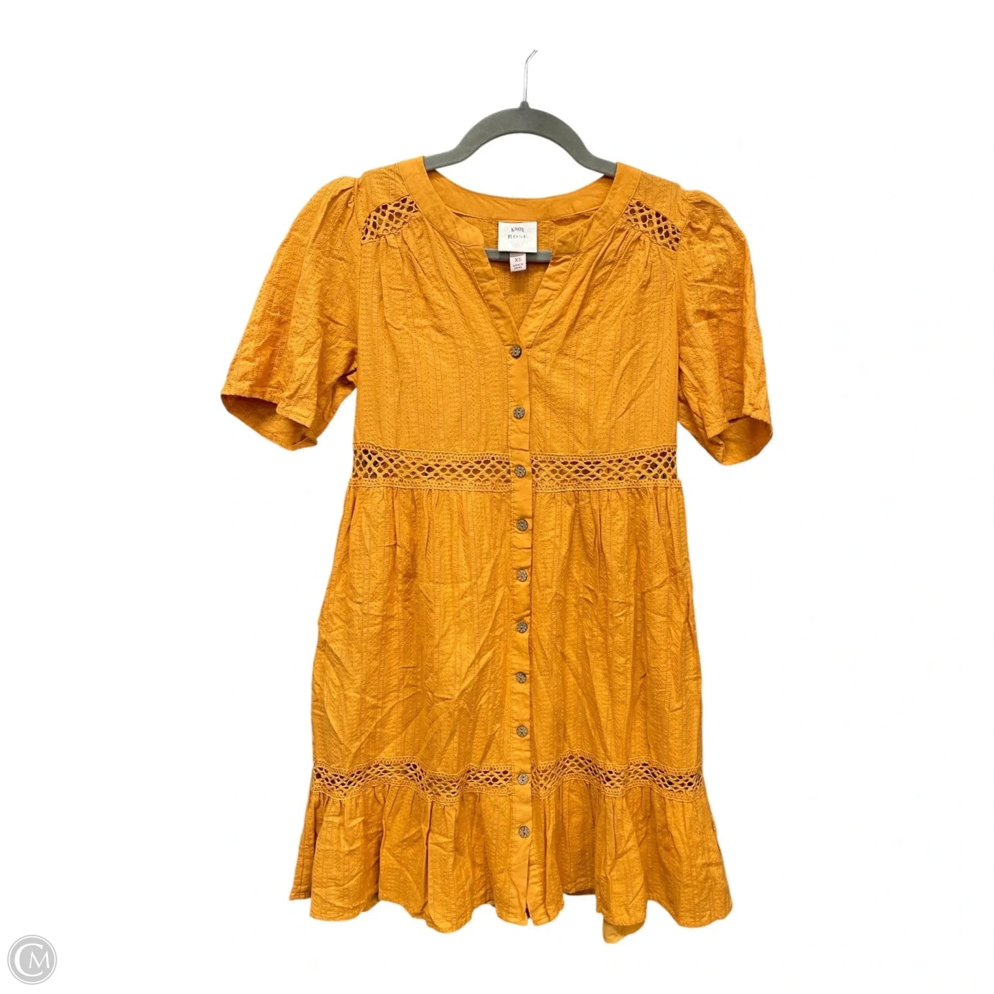 Dress Casual Short By Knox Rose In Orange, Size: Xs