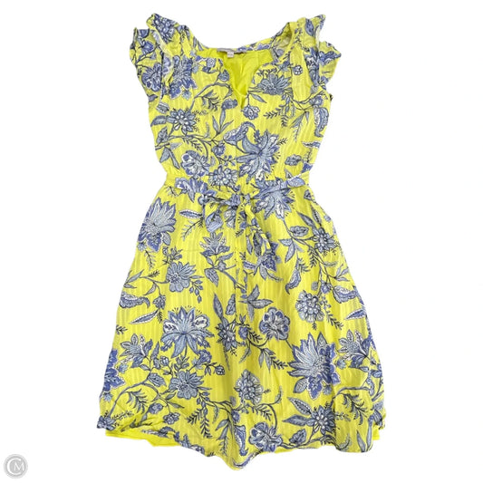 Dress Casual Short By Loft In Blue & Yellow, Size: Xs