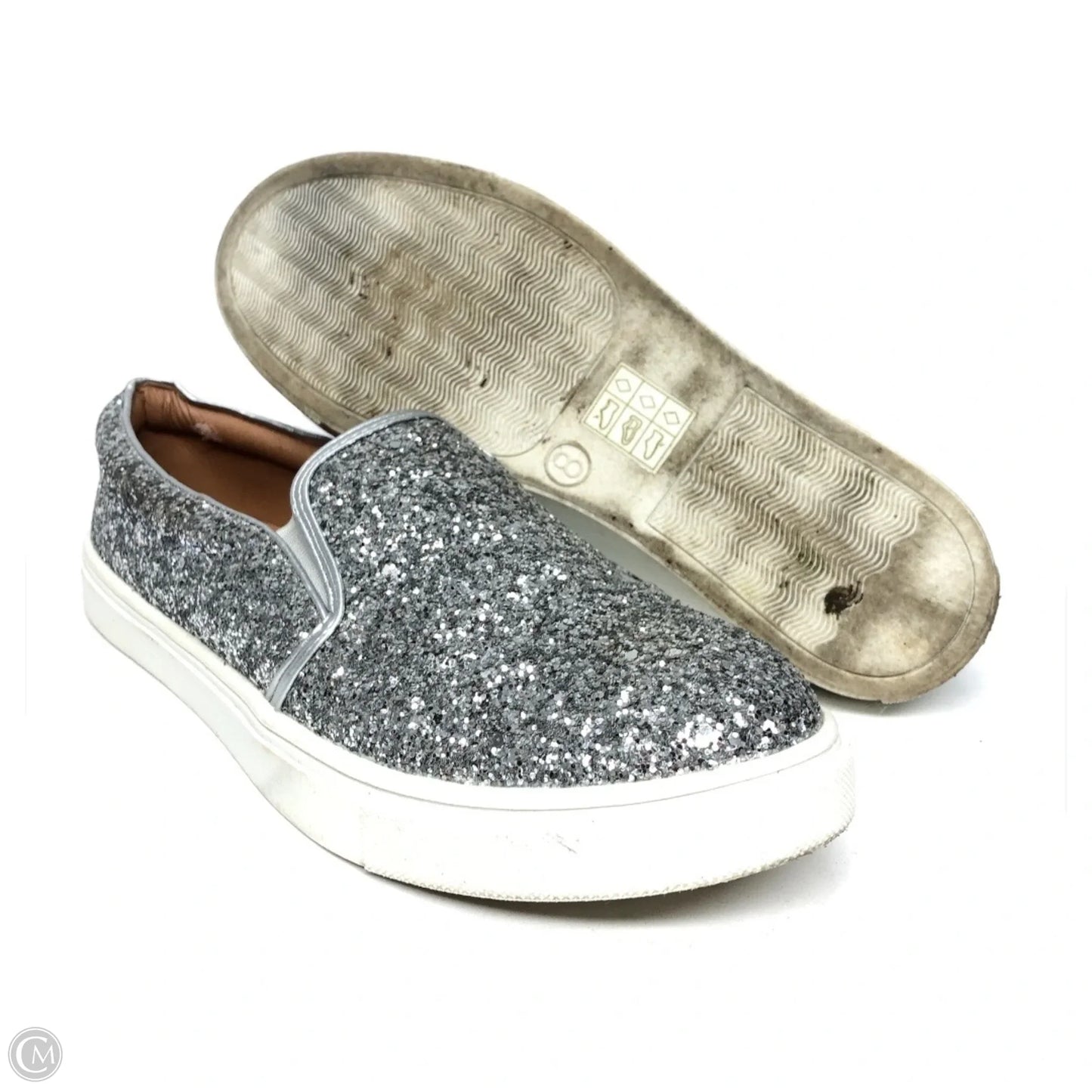 Shoes Flats By Clothes Mentor In Silver, Size: 8