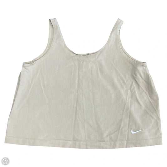 Athletic Tank Top By Nike In Beige, Size: M