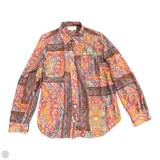 Top Long Sleeve By Jones New York In Multi-colored, Size: L