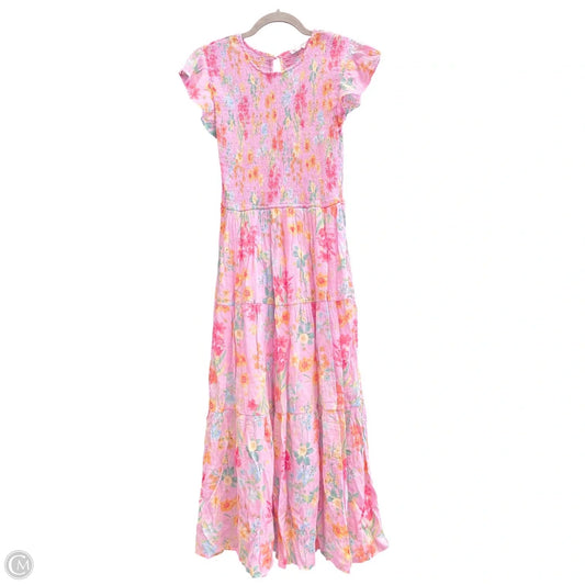 Dress Casual Midi By Blu Pepper In Pink, Size: L